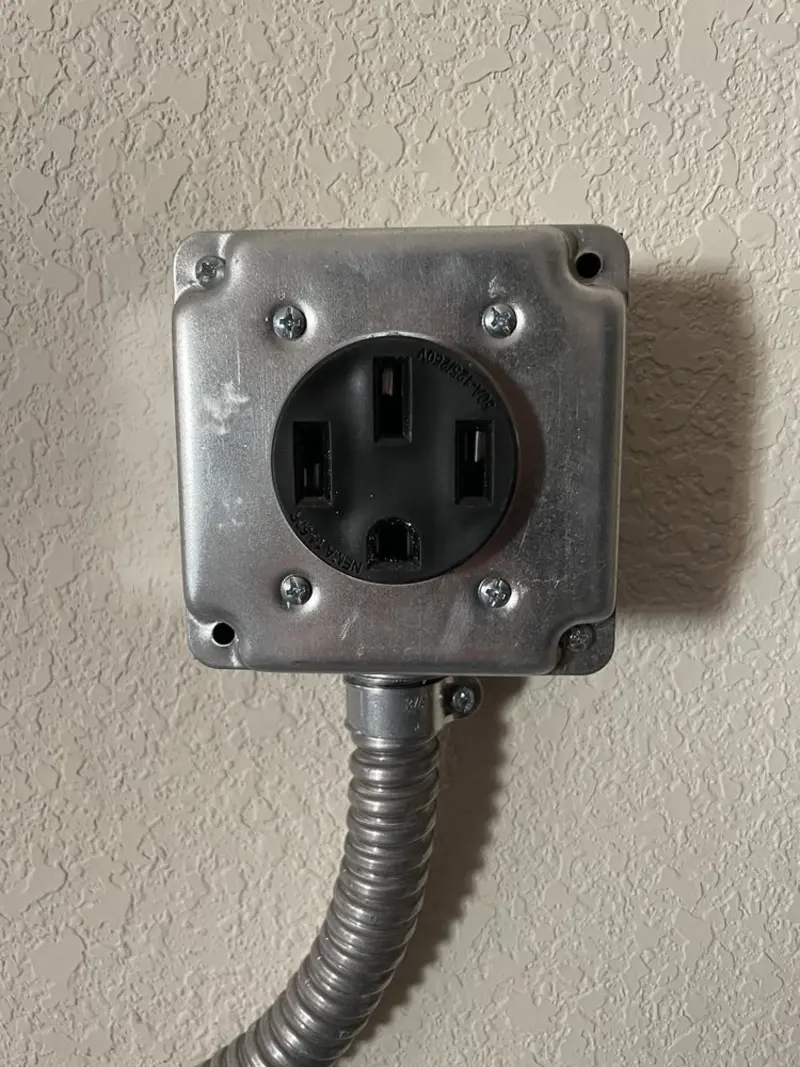NEMA 14-50 outlet installed for Electrical Panel Upgrade in Downey