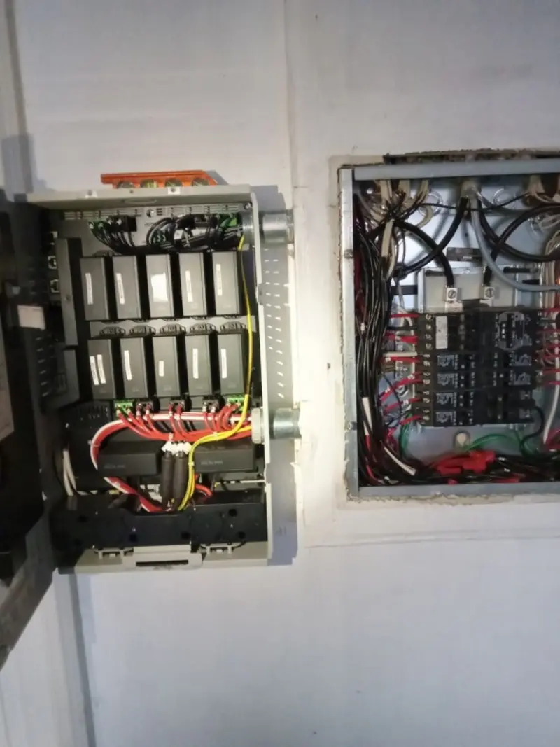 Electrical panel upgrade completed for Security Camera Wiring in Downey